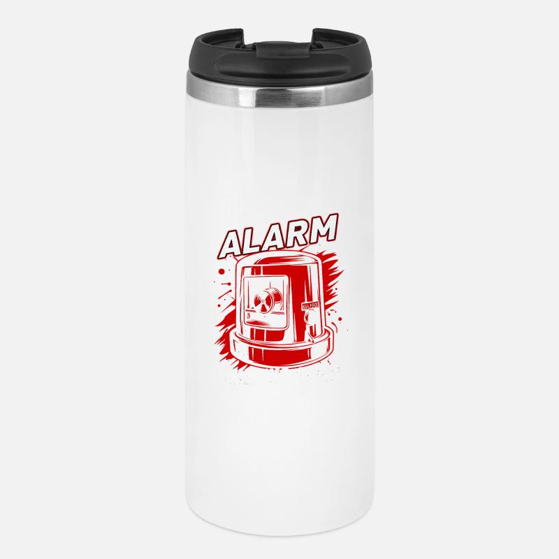 Sirene – Alarm - Thermobecher - Weiß
