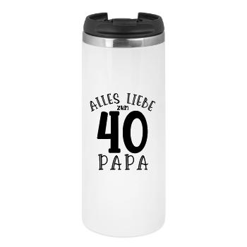 Happy 40th birthday dad - Thermal Cup - white - Front