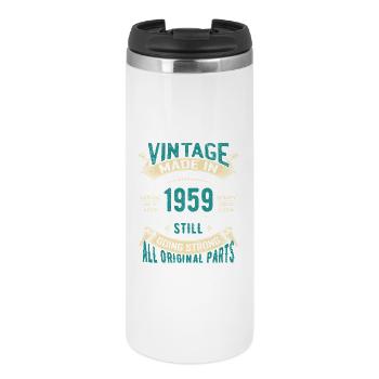 Insigne rétro appliqué vintage 1959 - Mug isotherme - blanc - Devant