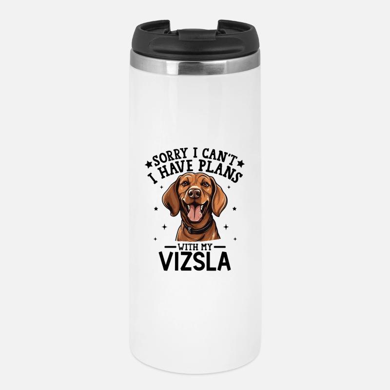 Verspieltes Labrador-Porträt - Thermobecher - Weiß