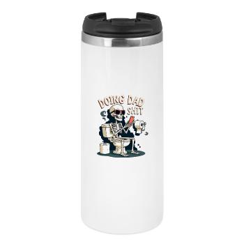 Faire des conneries de papa Drôle de fête des pères Faire des conneries de papa - Mug isotherme - blanc - Devant