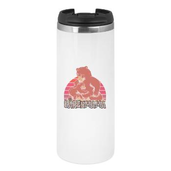 Bald Mama MOTHER BEAR Lustiges - Thermobecher - Weiß - Vorne