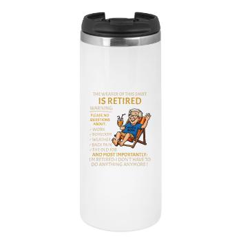 Retirement for Men women – Retired Rente - Thermal Cup - white - Front