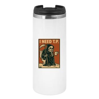 Papier toilette Faucheuse Mort Mort Humour - Mug isotherme - blanc - Devant