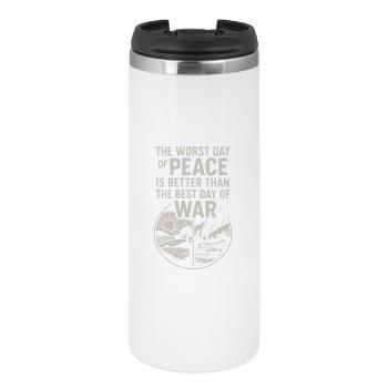 Le pire jour de la paix Citation Art - Mug isotherme - blanc - Devant