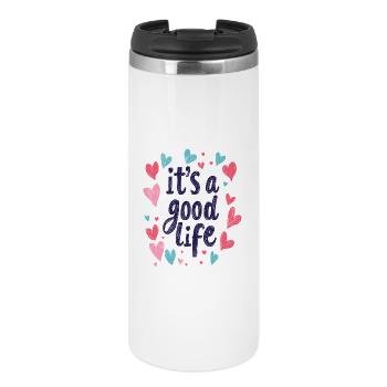 it's a good life - Thermobecher - Weiß - Vorne