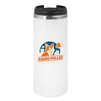 Aggro Drawn : Sonnette | Le chien aboie - Mug isotherme - blanc - Devant