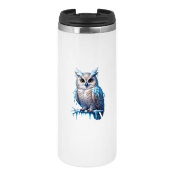 Majesté de la chouette givrée - Mug isotherme - blanc - Devant