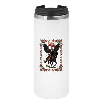 Polish Hussar Folk Warrior Art - Thermal Cup - white - Front
