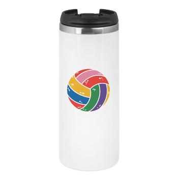 Volley-ball coloré pour les amateurs de sport - Mug isotherme - blanc - Devant
