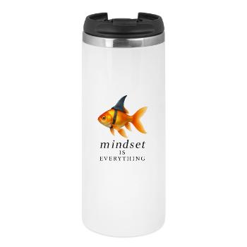 Goldfish Mindset Conception de harnais, Motivation - Mug isotherme - blanc - Devant