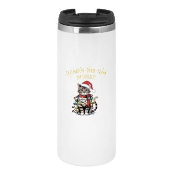 L’équipe de décoration de nez en fourrure en action ! - Mug isotherme - blanc - Devant