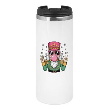 Nussknacker bläst Kaugummi - Thermobecher - Weiß - Vorne