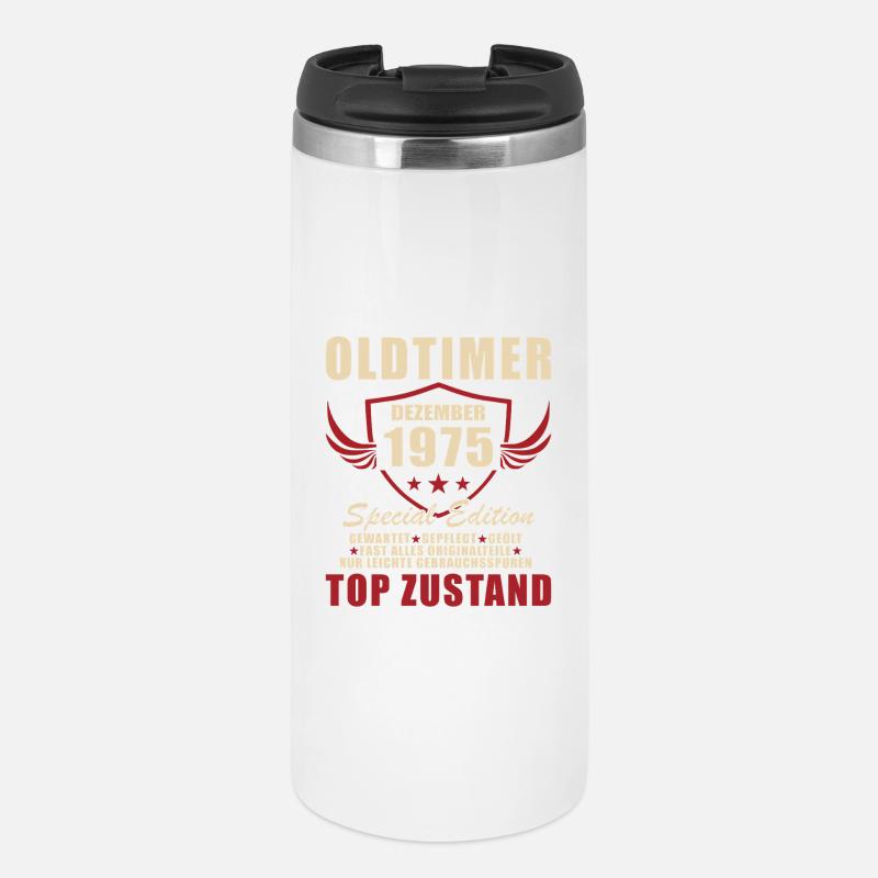 Oldtimer 1975 Sonderedition Logo - Thermobecher - Weiß