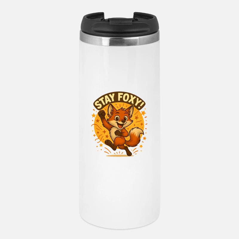 Illustration du renard Stay Foxy - Mug isotherme - blanc