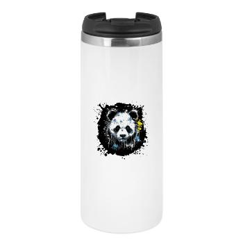 Panda Ink Splatter Art - Thermal Cup - white - Front