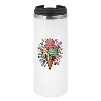 Explosion de glaces colorées - Mug isotherme - blanc - Devant
