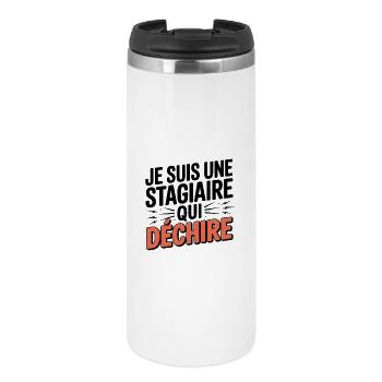 Stagiaire qui déchire - Design humoristique - Mug isotherme - blanc - Devant