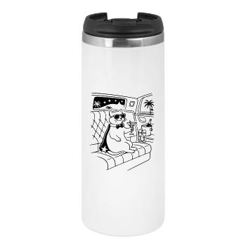 Fame Cat Cat Glamour Star Celebrity - Thermal Cup - white - Front
