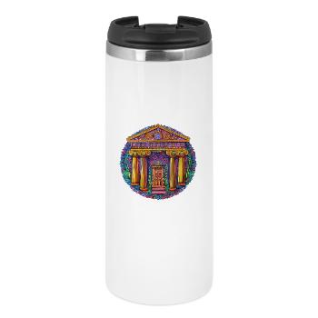 Colorful Temple Circle Ornament - Thermal Cup - white - Front