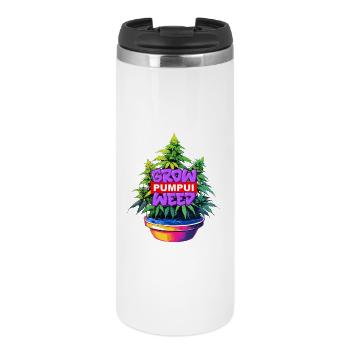 Grow Pumpui Weed - Thermobecher - Weiß - Vorne