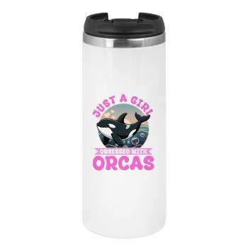 Funny Orca - Thermobecher - Weiß - Vorne