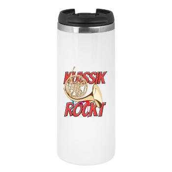 French Horn Classical Rocks Orchestra Horn Player - Thermal Cup - white - Front