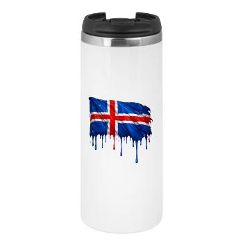 Drapeau islandais couleur colorée - Mug isotherme - blanc - Devant