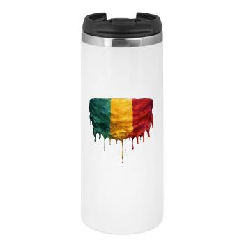 Drapeau du Mali en illustration de goutte - Mug isotherme - blanc - Devant