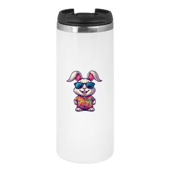 Bunny Comic Holiday - Mug isotherme - blanc - Devant