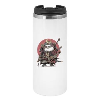 Faultier-Samurai-Rüstung - Thermobecher - Weiß - Vorne