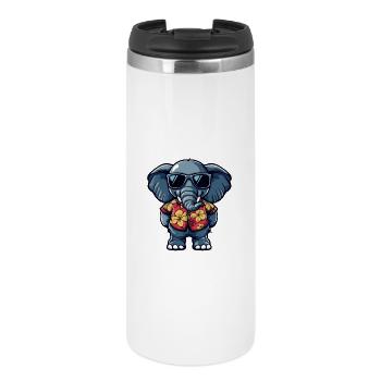 Holiday des Éléphants - Mug isotherme - blanc - Devant