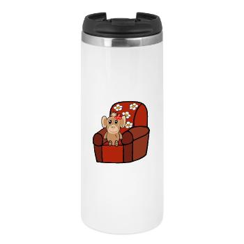 Mignons Enfants Singes - Mug isotherme - blanc - Devant