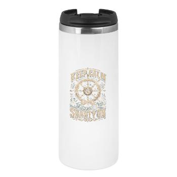 Shanty Chor Seemannslieder Keep Calm And Shanty On - Thermobecher - Weiß - Vorne