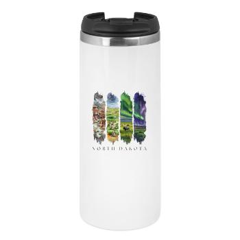 North Dakota Travel Badlands & Peace Garden State - Thermal Cup - white - Front