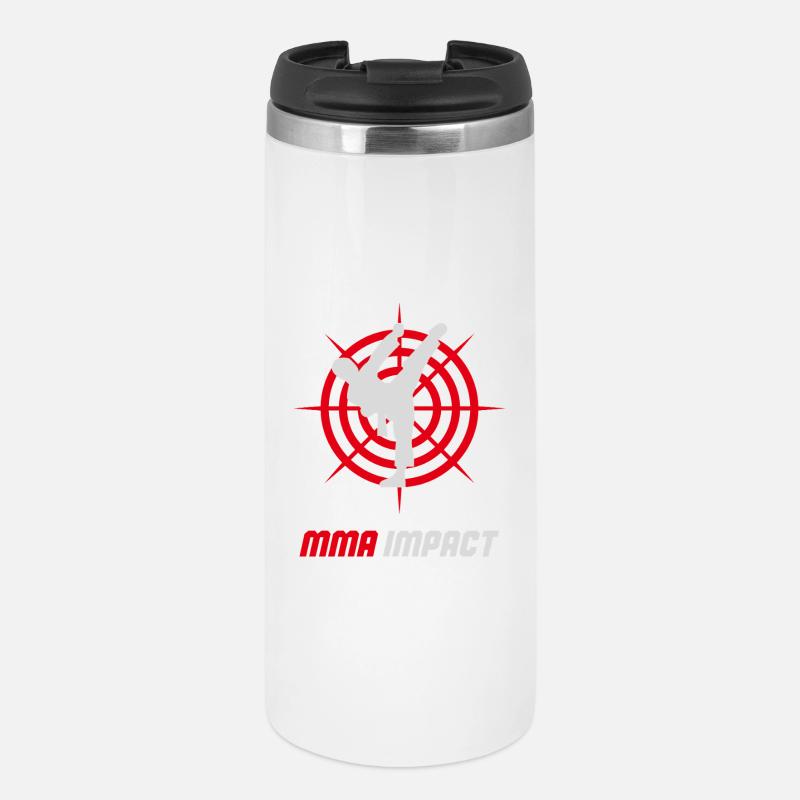 MMA Fight Impact Emblem - Thermobecher - Weiß