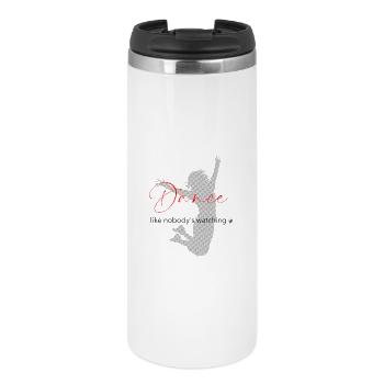 Tanzende Frauen Silhouette mit Inschrift - Thermobecher - Weiß - Vorne