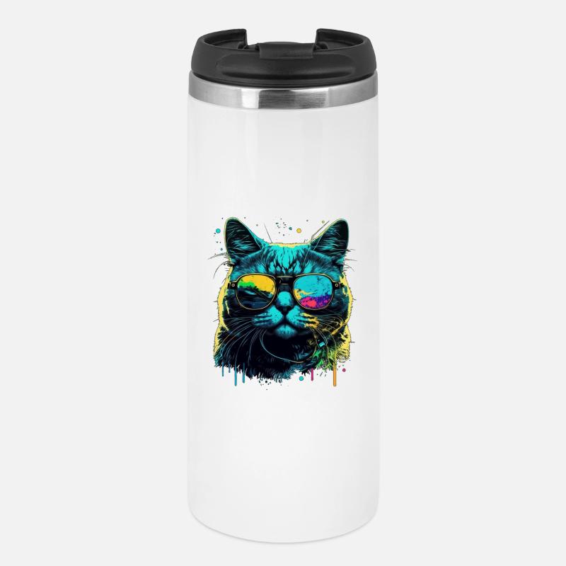 Cool cat - Thermobecher - Weiß