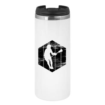 Lacrosse Player Sketch - Thermal Cup - white - Front