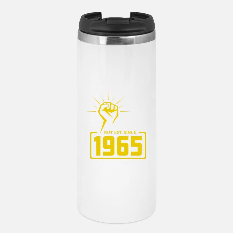 Retro Revolution 1965 T-Shirt Design - Thermobecher - Weiß