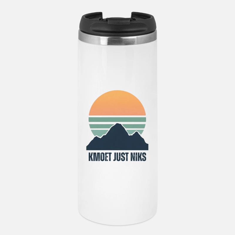 Kmoet just nothing, Antwerp dialect Shirts - Thermal Cup - white