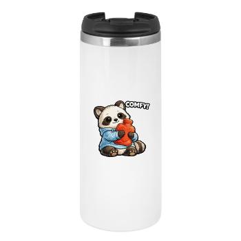 Panda Kuscheltier Wärmflasche - Thermobecher - Weiß - Vorne