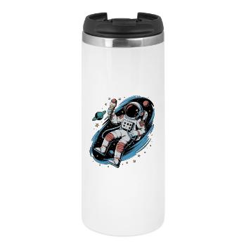 Conception spatiale de l’espace des astronautes avec des planètes et - Mug isotherme - blanc - Devant