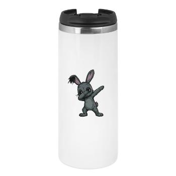 Patchwork Bunny Doodle - Thermal Cup - white - Front