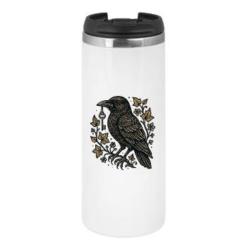 Corbeau avec une clé dans les tentacules - Mug isotherme - blanc - Devant