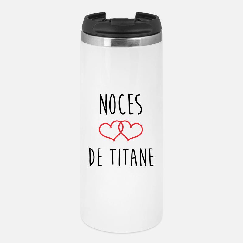 Titanium-Hochzeit 72 Jahre Ehe - Thermobecher - Weiß