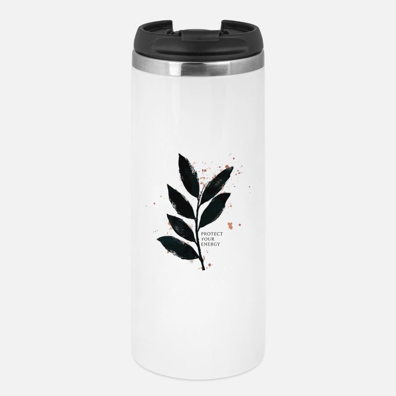 Protect Your Energy - Achtsamkeit Design - Thermobecher - Weiß