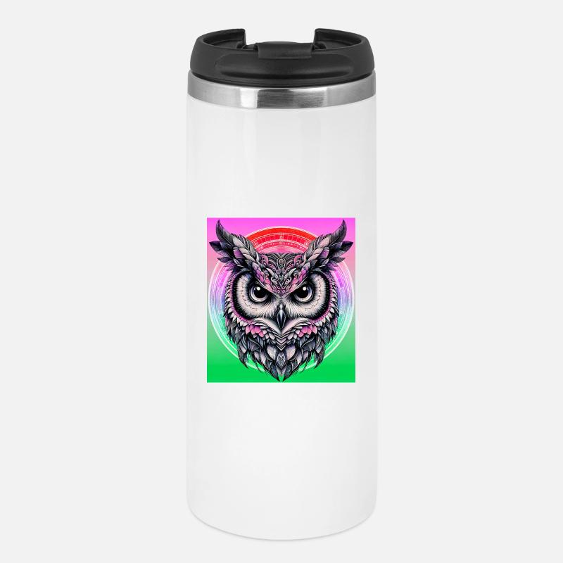 hibou - Mug isotherme - blanc