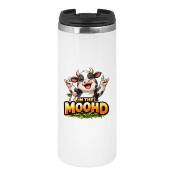 Dans le Moohd – Dessin animé de la Vache Drôle - Mug isotherme - blanc - Devant