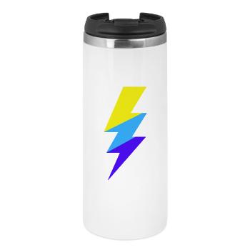 TriColor Neon Beam - Thermal Cup - white - Front